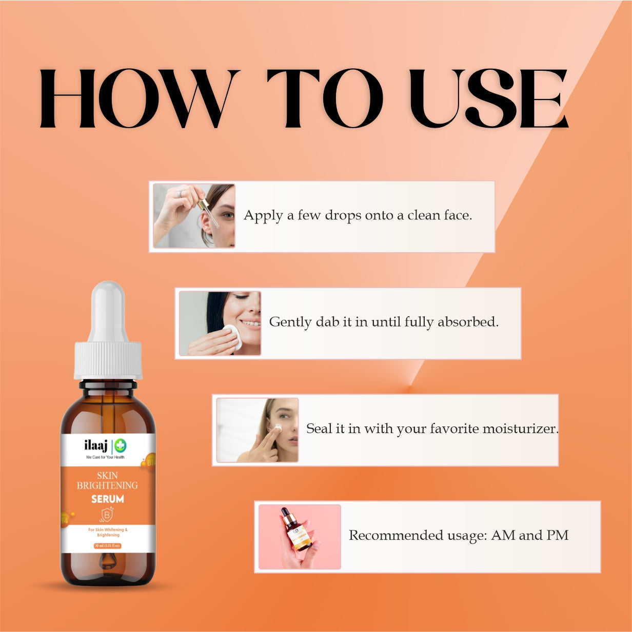 Skin Brightening Face Serum, 30ml, With Niacinamide, For All Skin Types, Reduces Dark Spots and Fine Lines