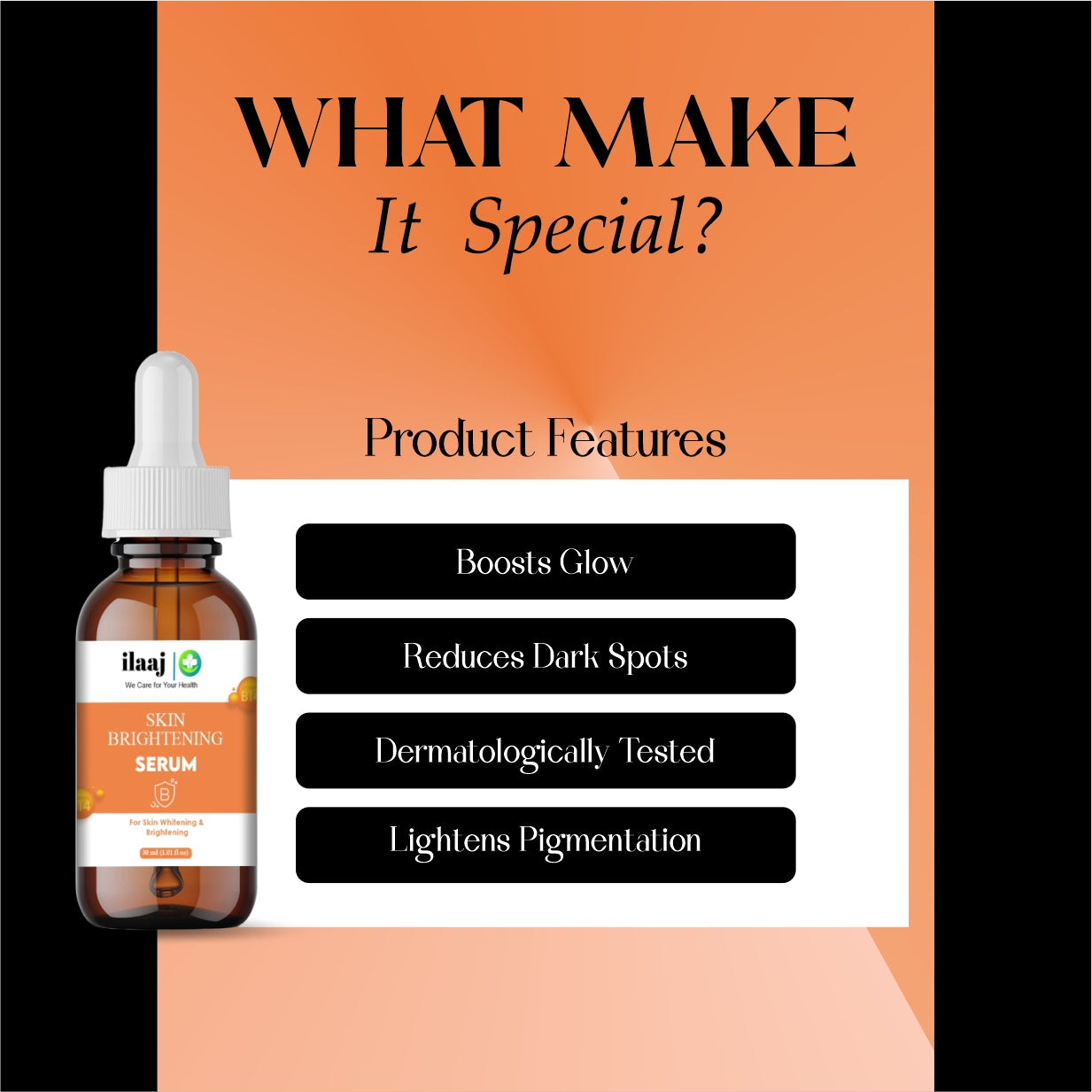 Skin Brightening Face Serum, 30ml, With Niacinamide, For All Skin Types, Reduces Dark Spots and Fine Lines