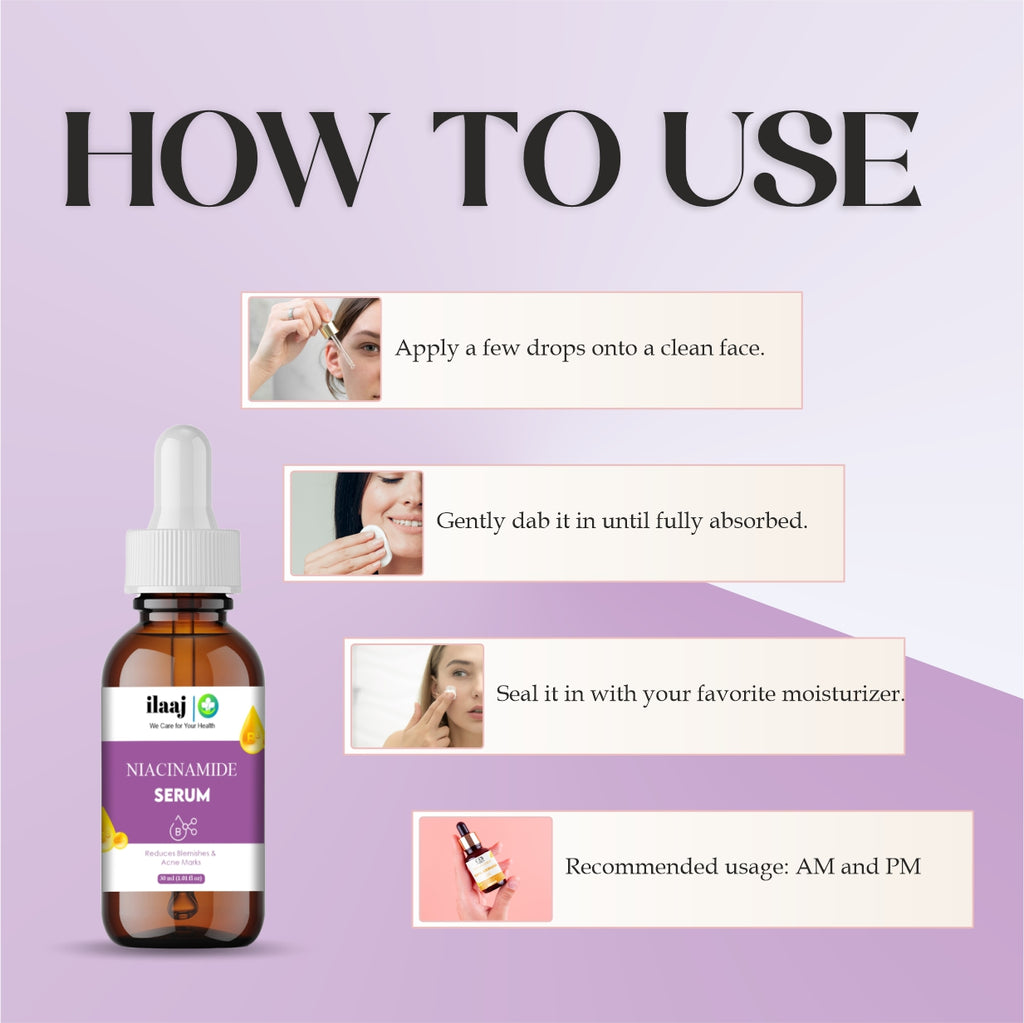 Ilaaj Niacinamide Face Serum, 5% Niacinamide + 2% Alpha Arbutin, For Pigmentation and Acne Marks, 30 ml