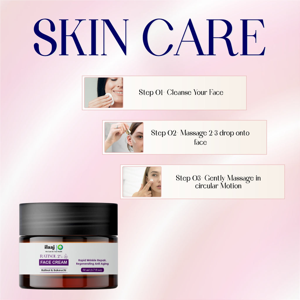 Retinol 2% Face Cream, Rapid Wrinkle Repair, Regenerating Anti Aging, with Bakeuchi, 50ml