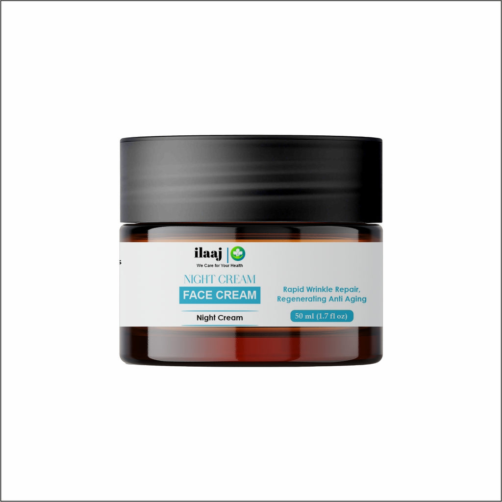 Ilaaj Night Cream Face Cream, Rapid Wrinkle Repair, Regenerating Anti Aging, 50 ml