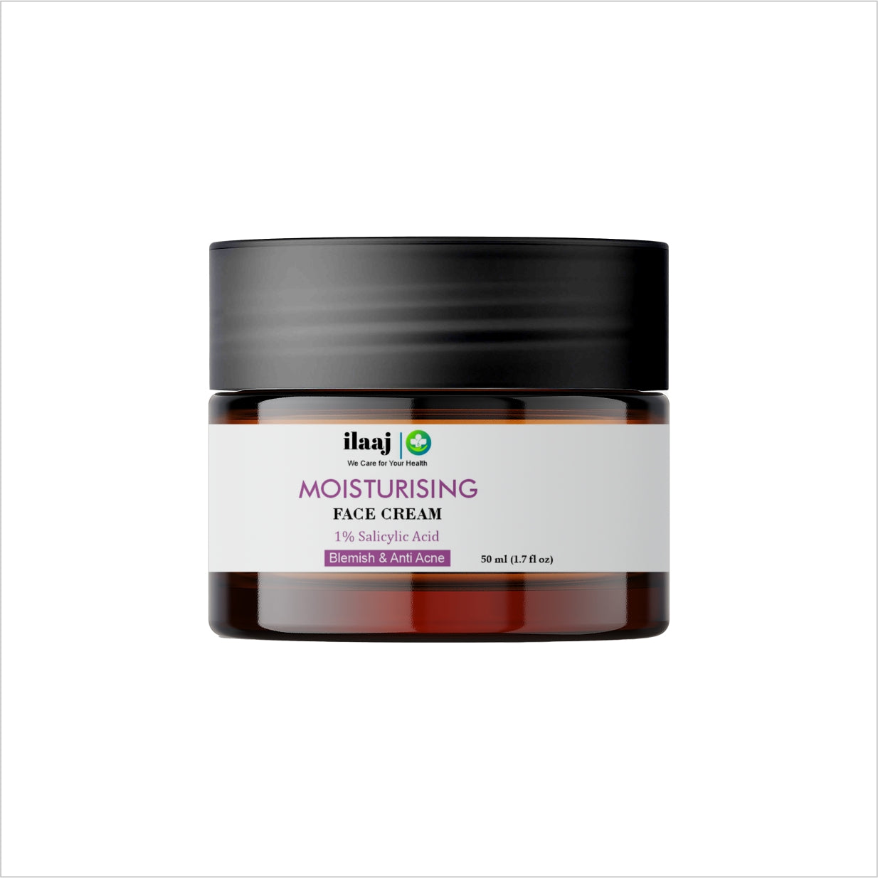 Ilaaj Moisturising Face Cream with Face Brighting , Blemish & Anti Acne Treatment, 50 ml